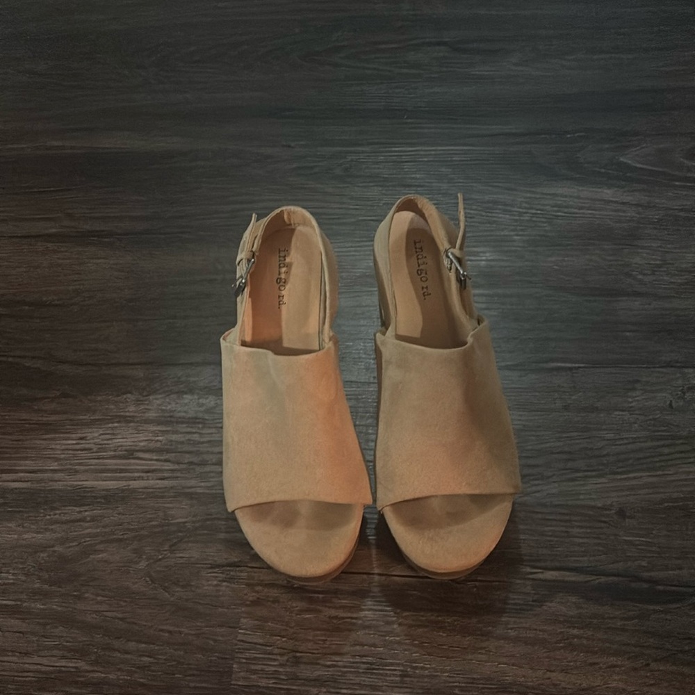 Indigo rd heels open toe size 7 1/2 worn twice